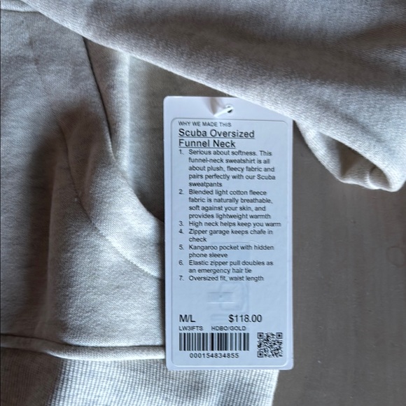 Women’s Lululemon Scuba Oversized Funnel Neck Sweatshirt - Picture 2 of 5
